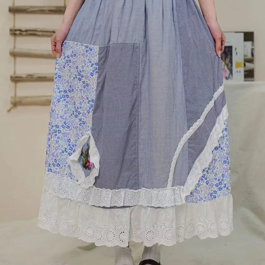 2025 Spring New Women's Underwear Skirt Japanese Loose-Fit Embroidered Waist Elastic Waist Women's Beefsteak Skirt - Clikcy