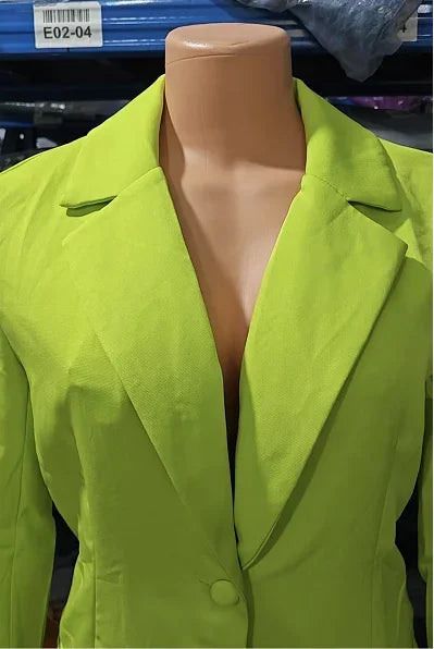 Women's Urban Suits 2024 Spring/Summer Latest Elegant Notched Collar Blazer Long sleeved Coat&Pocket Design Button Pants Set - Clikcy