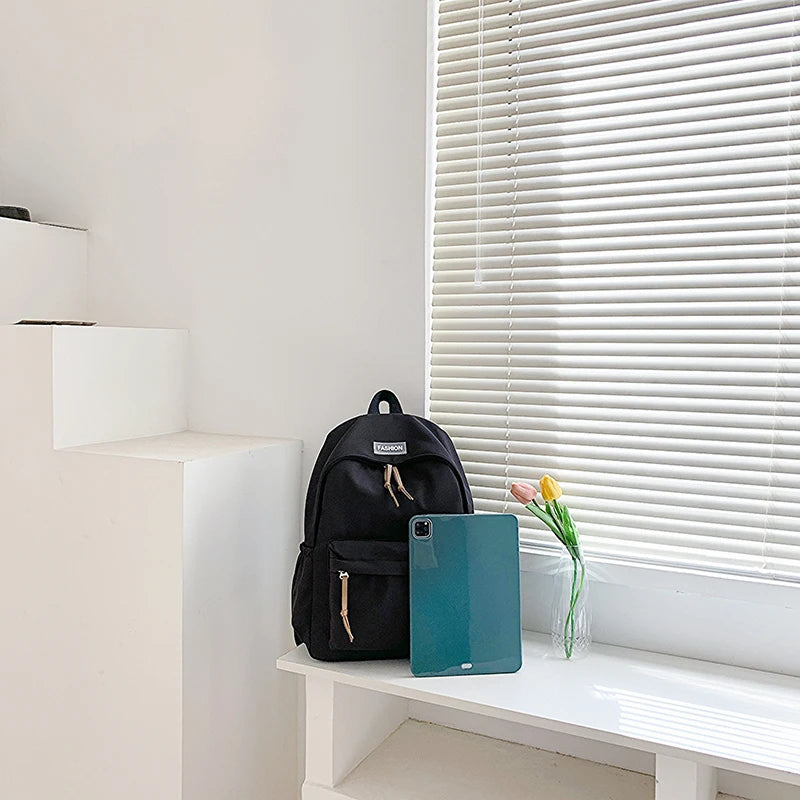 Kawaii Large-capacity All-match Backpack Korean Version Simple Storage Bag Back to School Office Supplies Cute Stationery - Clikcy