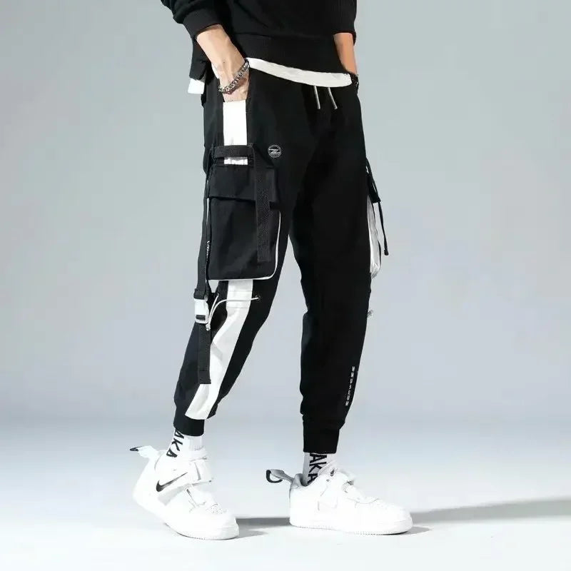 New Streetwear Men's Multi Pockets Cargo Harem Pants Hip Hop Casual Male Track Pants Joggers Trousers Fashion Harajuku Men Pants - Clikcy