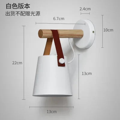 Aisilan LED Wall Lamps for Living Room/Bed Room/Corridor Wall Sconces Light E27 Bulb Nordic Wooden Wall Light - Clikcy