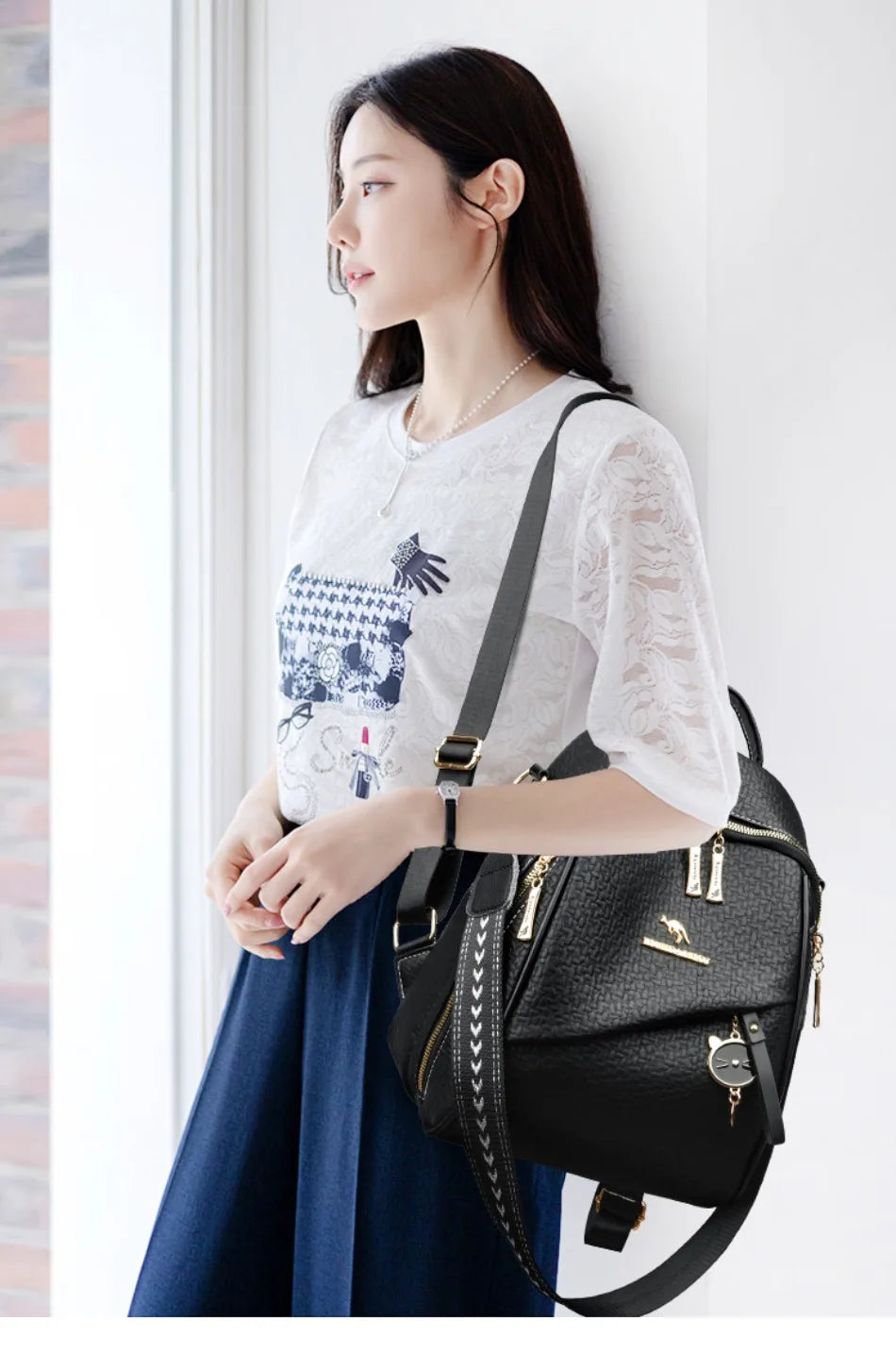 New Luxury Design Leather Women Backpack Casual School Bag for Teenager Girls Travel Back Pack Ladies Bagpack Mochilas Sac A Dos - Clikcy