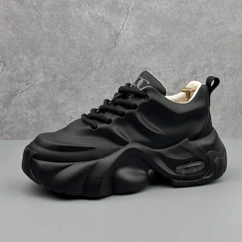Men Shoes Designer Luxury Casual Sneakers Breathable Platform Shoes for Men Fashion Height Increasing Comfortable Non-slip Shoes - Clikcy