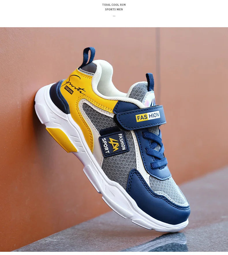 Kids' Sneakers Children Casual Sports Shoes for Boys Breathable Summer Mesh Kids Hook&Loop Students Girls School Running Shoes - Clikcy