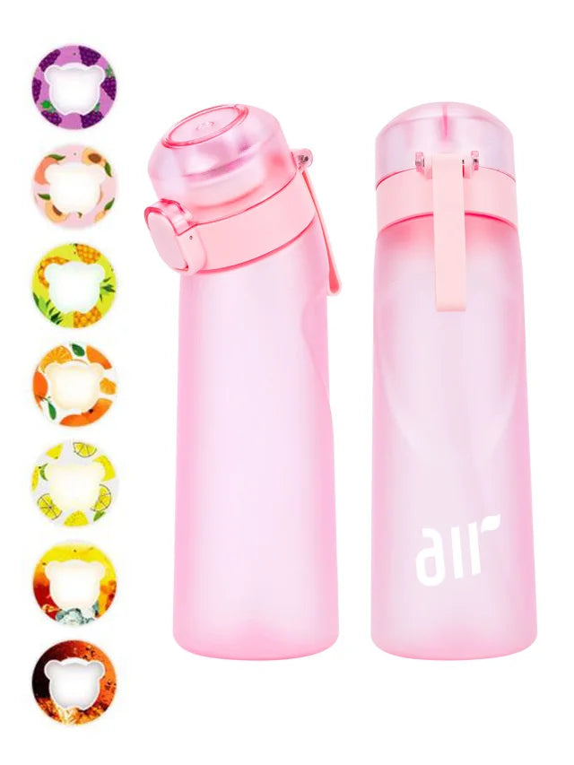 1pc Air Water Bottle With 1pc Random Flavor Pods Portable Transparent With Straw Leak Proof Suitable for Outdoor Sports - Clikcy