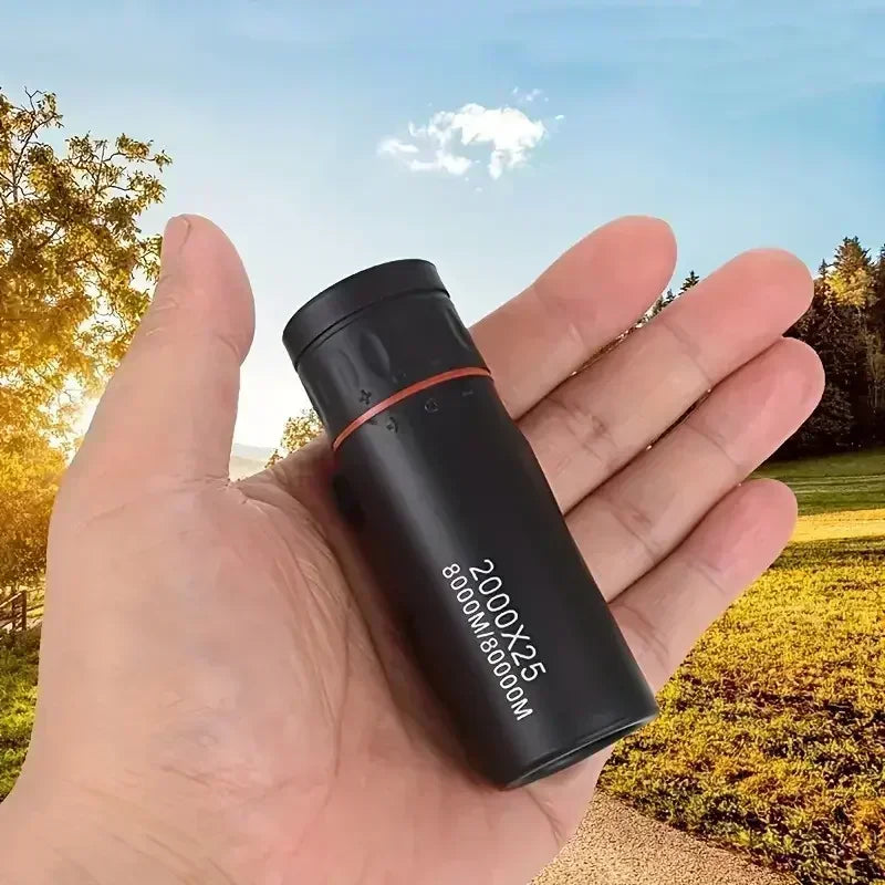 20204 New Mini Portable 2000x25 HD Monocular Telescope Mobile Phone Telescope with Holder Camping Hunting Birdwatching Telescope - Clikcy