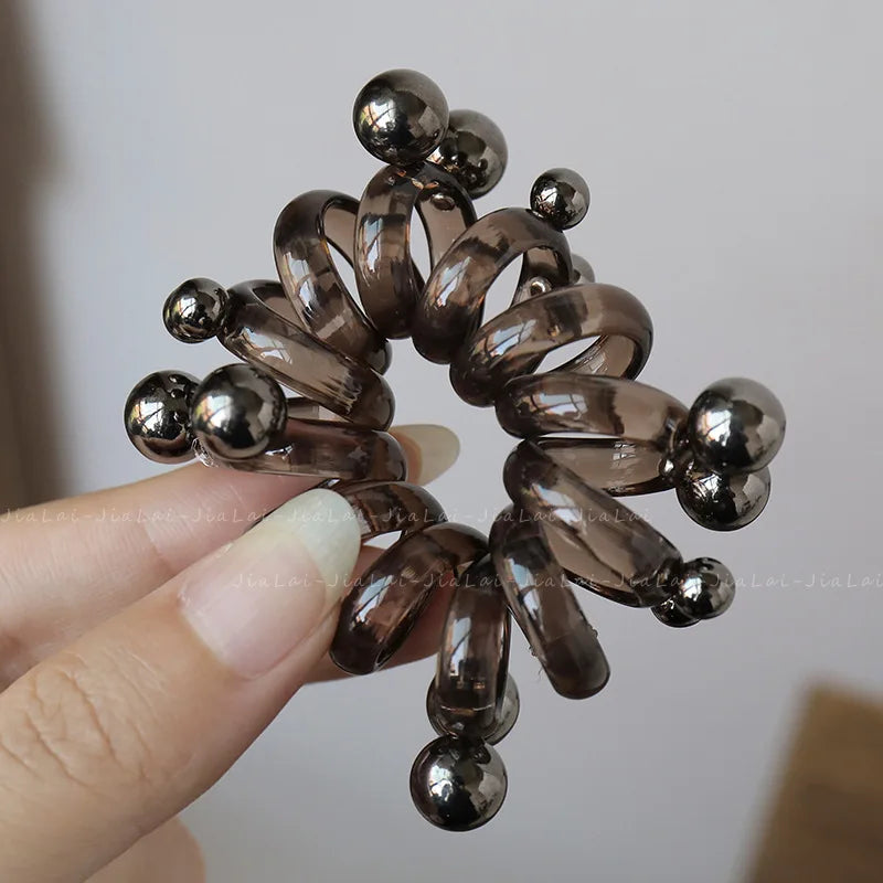 rope adult telephone cable ring Rabbit Cute Hair Ring Large Frosted Adult Hair Tie  head ring Children's telephone hephone Cable