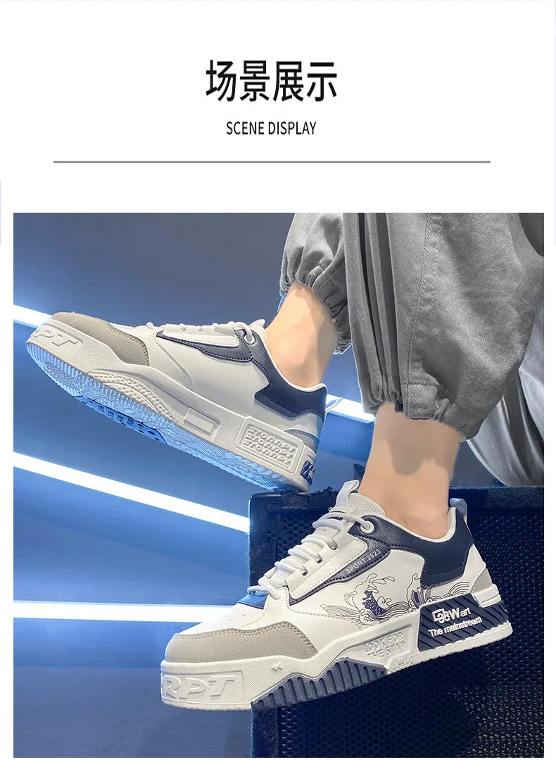 Skateboarding Shoes for Men Male Running Breathable Sports board White Shoes Sneakers Men Shoes Brand Casual Shoes for Men - Clikcy