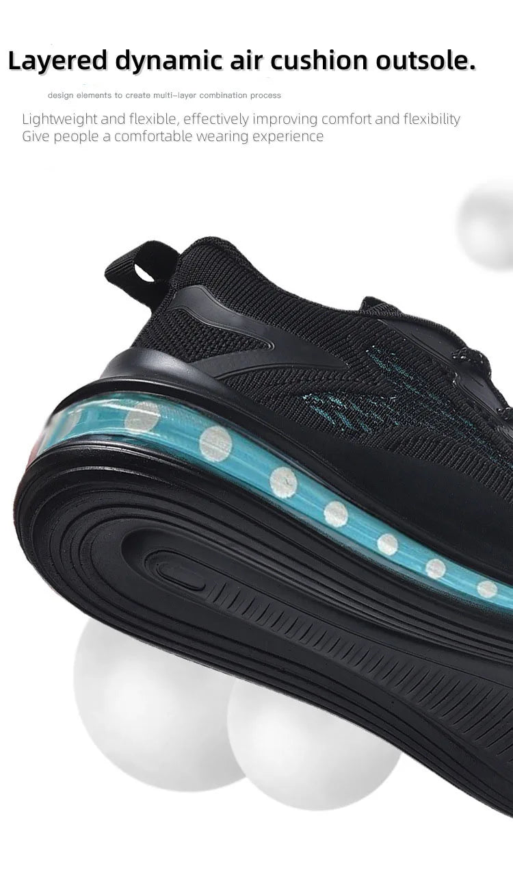 Men's casual sports shoes, men's running shoes, air cushion, men's spring and autumn new fashion, breathable soft soles - Clikcy