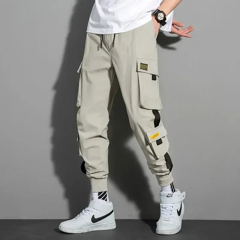 New Streetwear Men's Multi Pockets Cargo Harem Pants Hip Hop Casual Male Track Pants Joggers Trousers Fashion Harajuku Men Pants - Clikcy