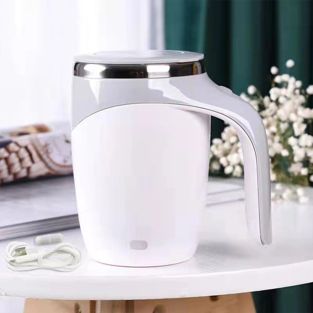 Automatic Stirring Cup Mug Rechargeable Portable Coffee Electric Stirring Stainless Steel Rotating Magnetic Home Drinking Tools