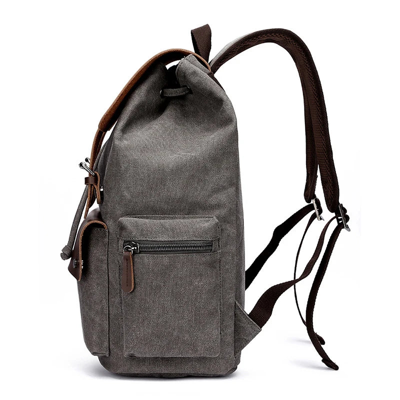 NEW Men's Backpack Vintage Canvas Backpack School Bag Men's Travel Bags Large Capacity Backpack Laptop Backpack Bag High Qualit - Clikcy