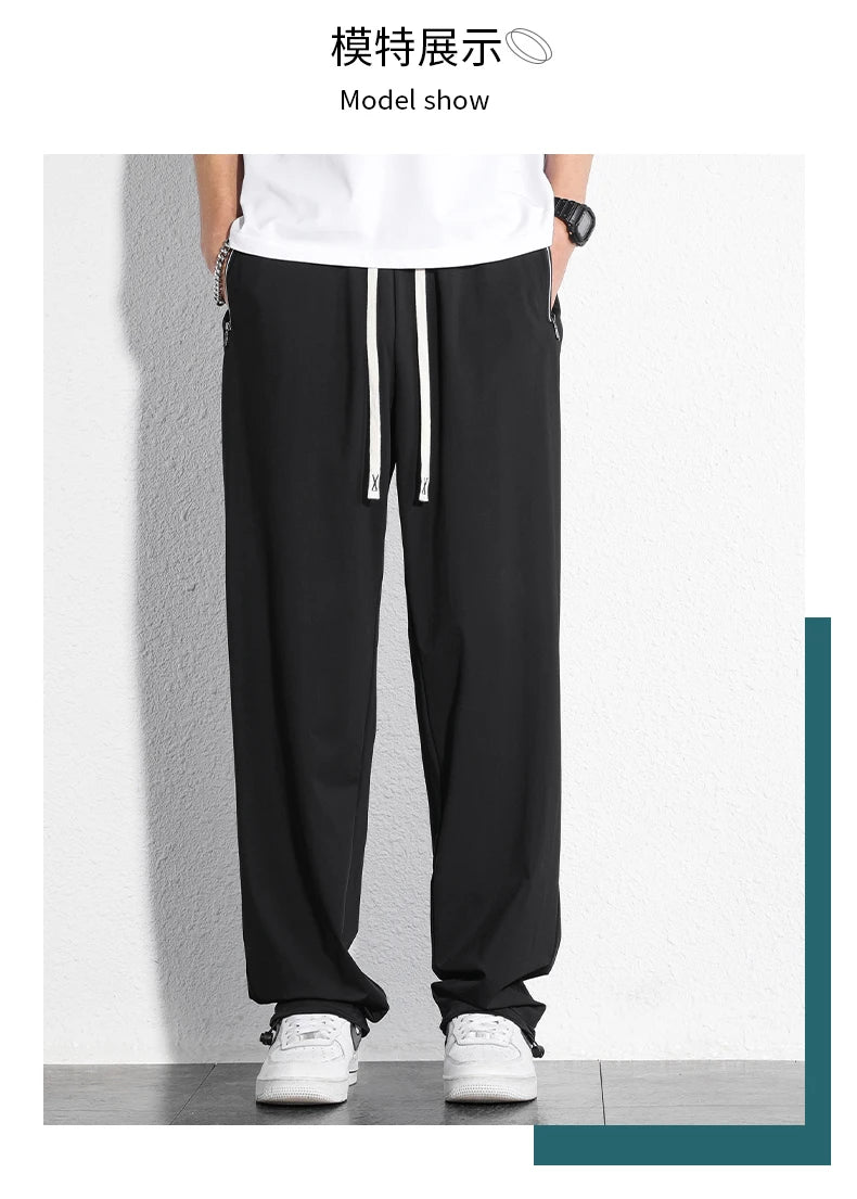 Tall Clothes Men's Pants Extra Long Length Summer Trouser Male Ice Silk Sport Inseam 36 190 Cm 120 115 Leg 110 120cm 115cm 105 - Clikcy