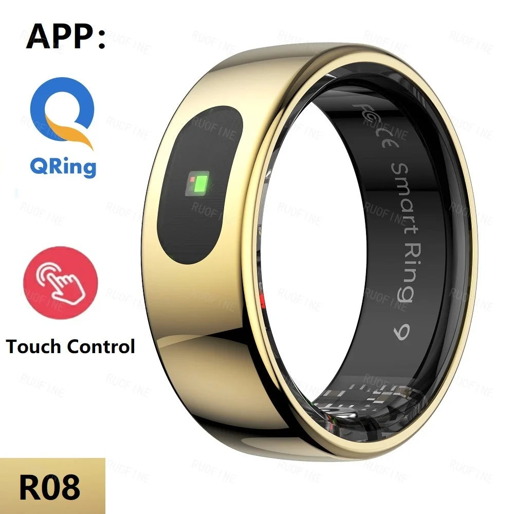 2025 Rings for Man  Women's Monitoring Remote Control Skin Temperature Electronic Device Swimming Qring Size 7 to 13 IPhone IOS - Clikcy