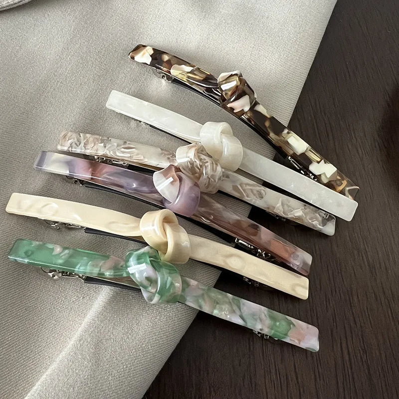 Ruoshui Woman Acetate French Bow Hair Claws Barrettes Hair Trendy Lady Hair Accessories Spring Clip Hairgrip Headwear - Clikcy