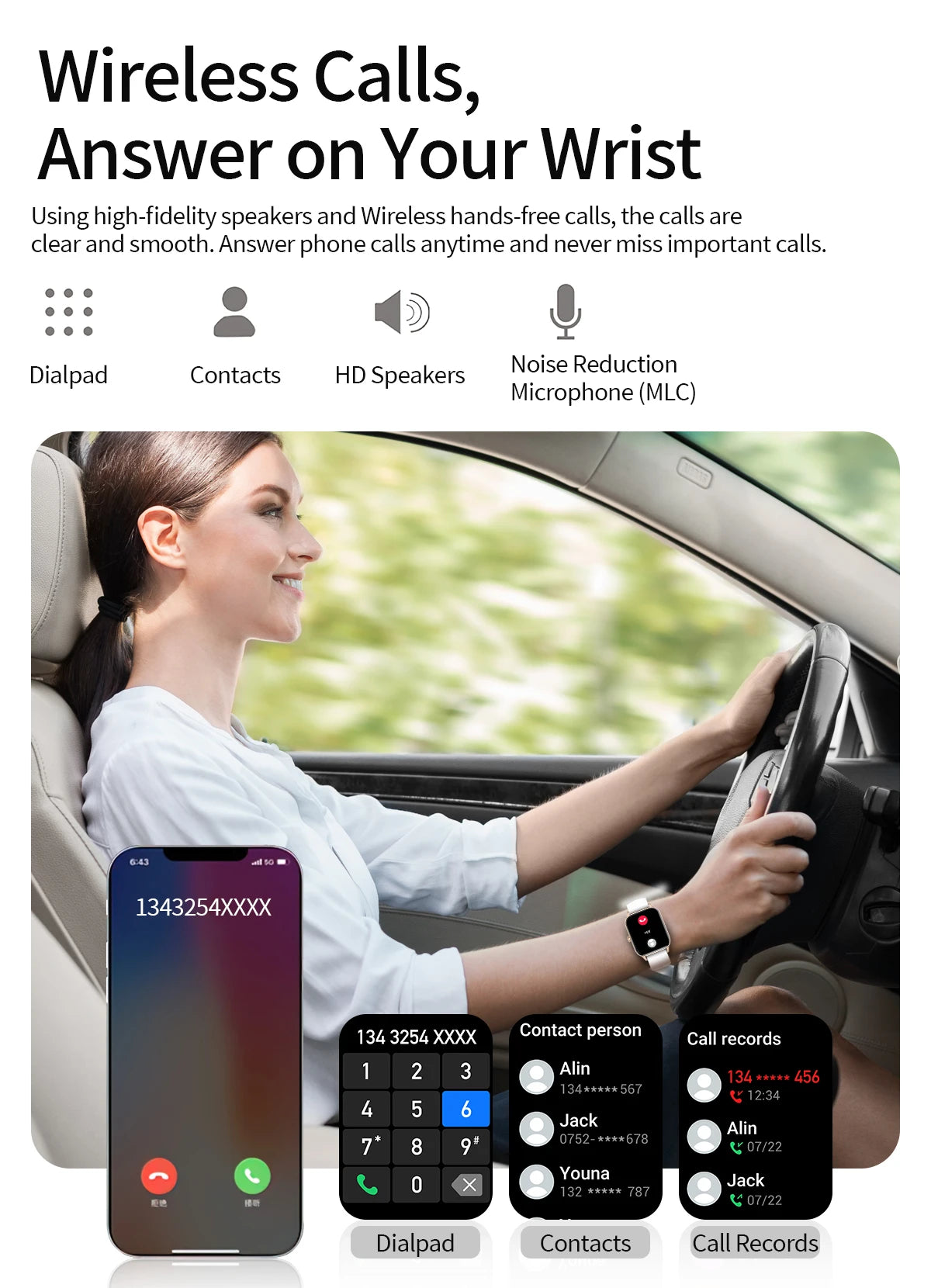 LIGE Fashion Smart Watch Women 1.85” HD Screen Custom Watch Face Women’s Health Monitor Watch Bluetooth Call Sports Smartwatches - Clikcy