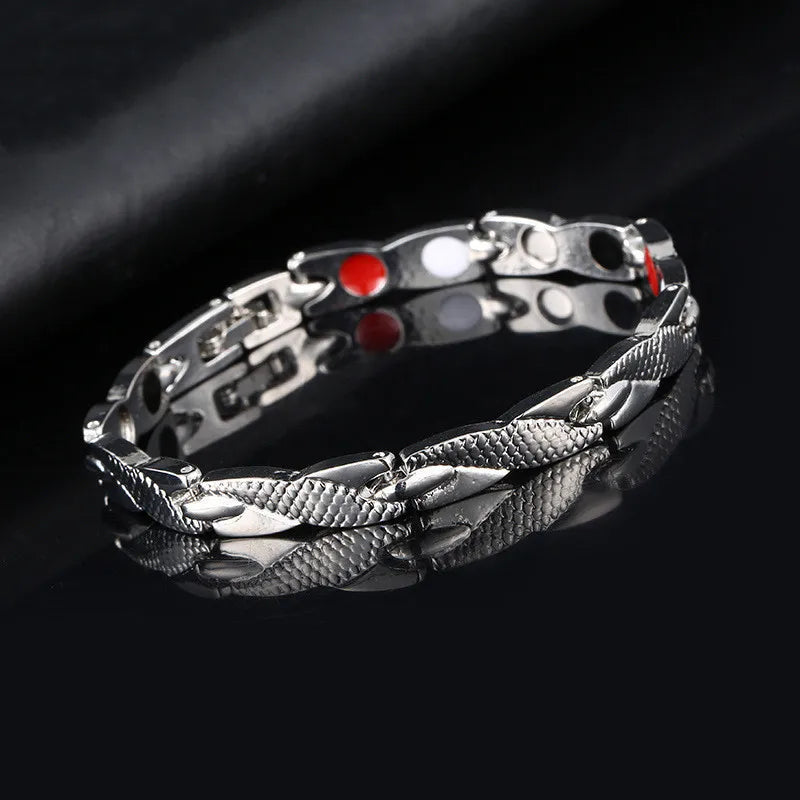 Charm bracelet Health Energy Bangle Arthritis Twisted Magnetic Exquisite Bracelet Male Gift Power Therapy Magnets Men Bracelet - Clikcy