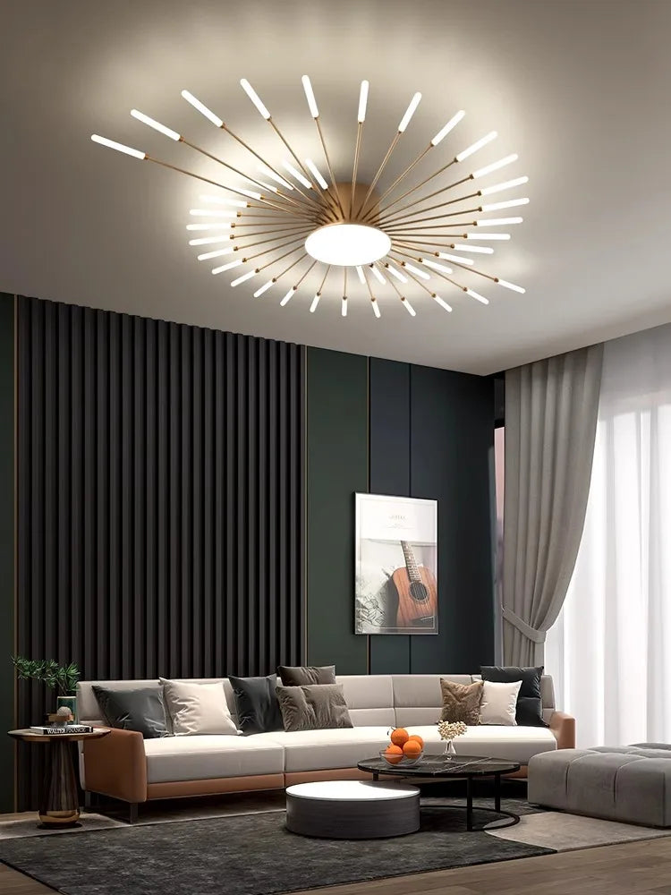 Modern Creativity Fireworks Led Ceiling Lights Living Dining Room Ceiling Chandeliers Lighting Bedroom Luster Lamps Luminaire - Clikcy