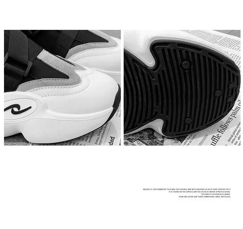 Summer Cool Man Shoes 2024 New Fashion Black Platform Sneakers Chunky Shoes Casual Y2k Trainers for Men