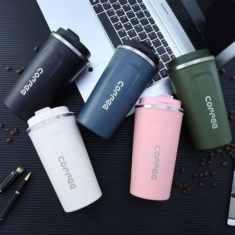 380/510ML Travel Stainless Steel Coffee Cup Thermal Mug Leak-Proof Thermos Bottle Tea Coffee Mug Vacuum Flask Insulated Cups Hot - Clikcy