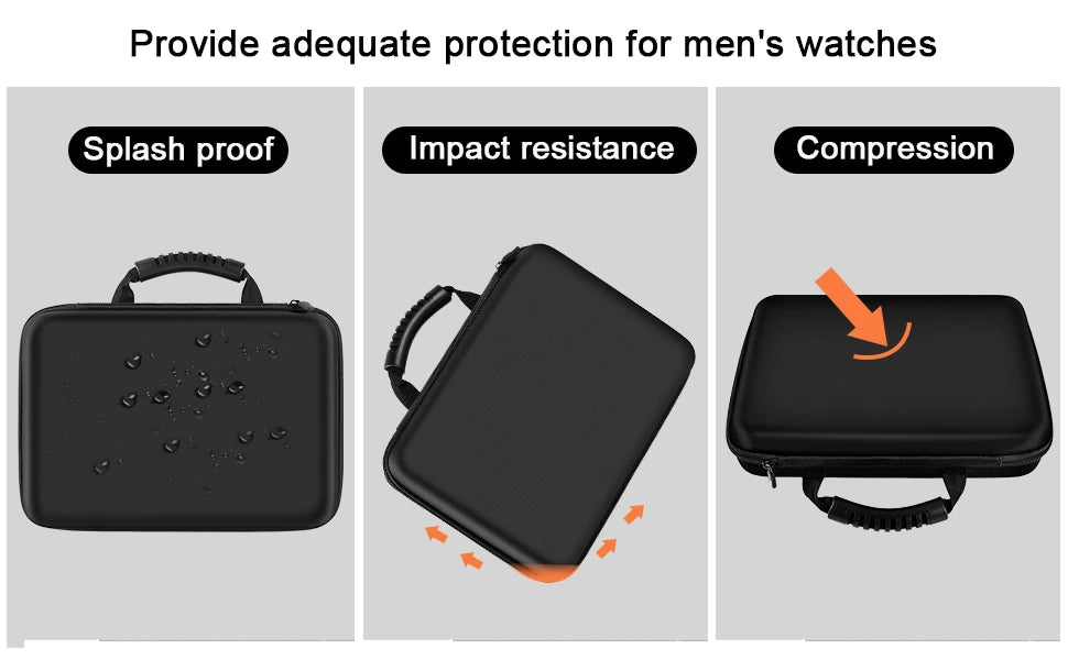 Watch  Case Box,10 Slots Men Women Display Box Stand Roll for All Wristwatches, Digital Sports, Smartwatches 42mm (case only) - Clikcy