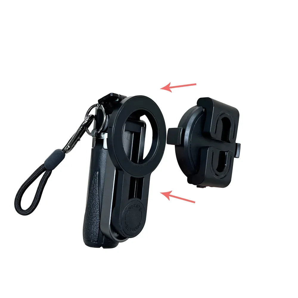 4-in-1 Multi-function Selfie Stick with Wireless Remote Control | Magnetic, Cell Phone Clip Dual Combination, 360° Rotation - Clikcy