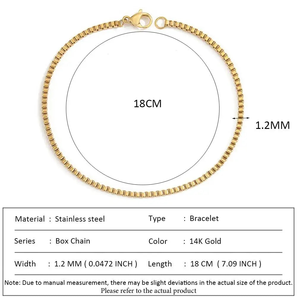 SUNIBI Classic Snake Chain Bracelets for Women Trend  Fashion Stainless Steel Cuban Chain Bracelet Trendy Woman Gifts Jewelry