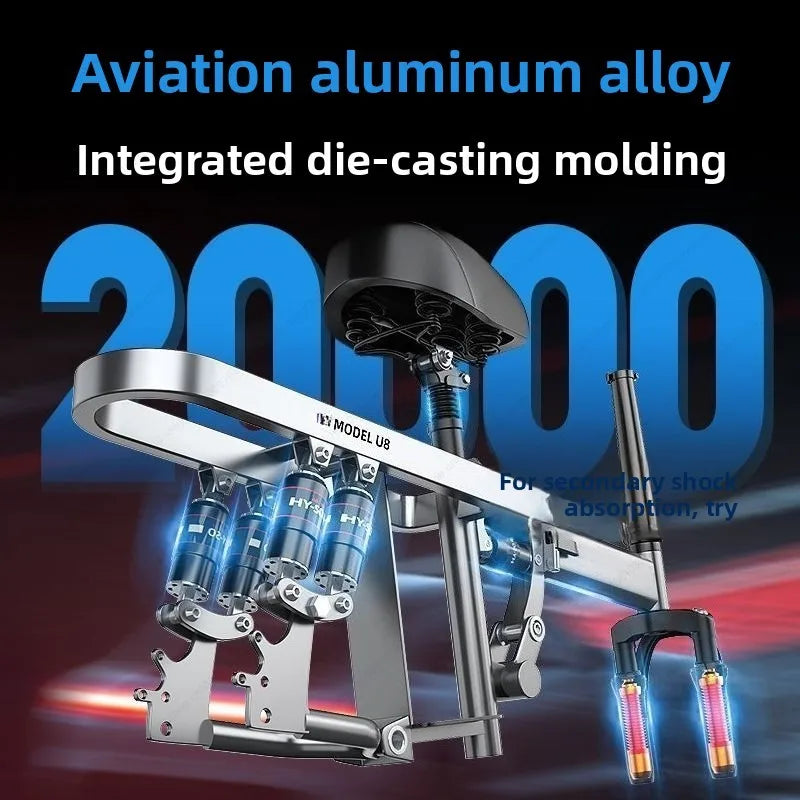 Aluminum alloy electric bicycle, ultra lightweight, portable, compact, foldable, lithium battery electric bike - Clikcy