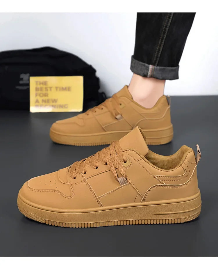 Men's Breathable Spring Summer Casual Shoes Student Fashion All-Match Lightweight Sporty Board Shoes Comfortable Rubber Sole