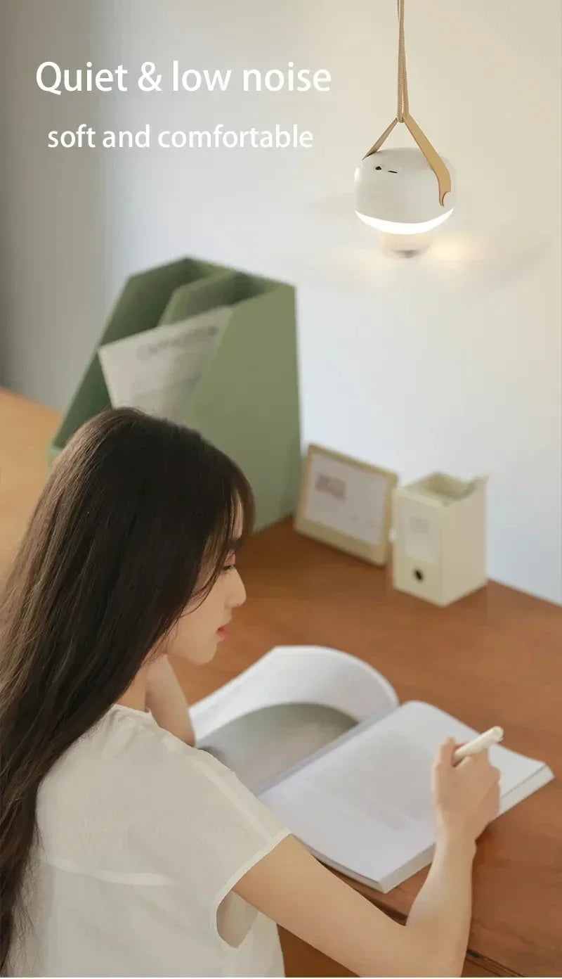 Portable Ceiling Fans Outdoor Camping Fan Tent Ventilator Cooler Rechargeable Electric Fan Remote Control LED Lighting - Clikcy