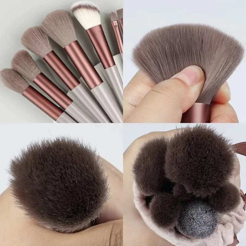 13Pcs Professional Makeup Brushes Set Soft Fluffy for Foundation Blush Powder Eyeshadow Kabuki Blending Makeup Brush Beauty Tool - Clikcy