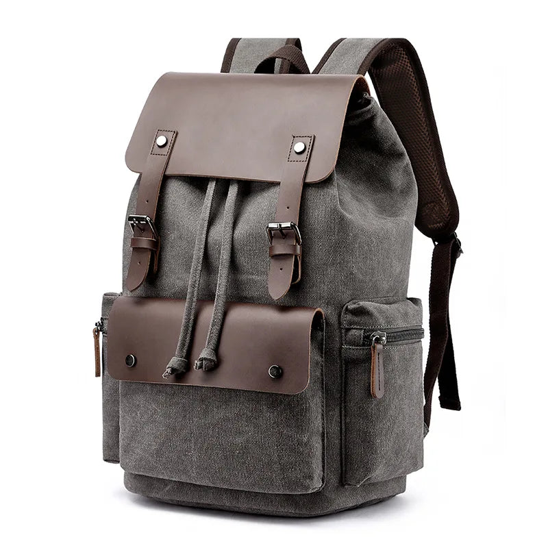 NEW Men's Backpack Vintage Canvas Backpack School Bag Men's Travel Bags Large Capacity Backpack Laptop Backpack Bag High Qualit - Clikcy