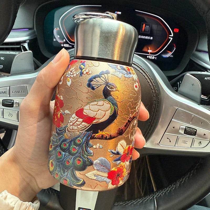 300ml Portable 304 Stainless Steel Insulated Cup Double Wall  Coffee Mug Leak-Proof Mini Water Bottle Outdoor Travel Office - Clikcy