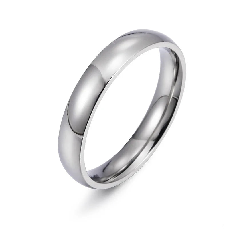 Fashion Simple Gold Plated Glossy Ring Classic Couple Banquet Exquisite Jewelry - Clikcy