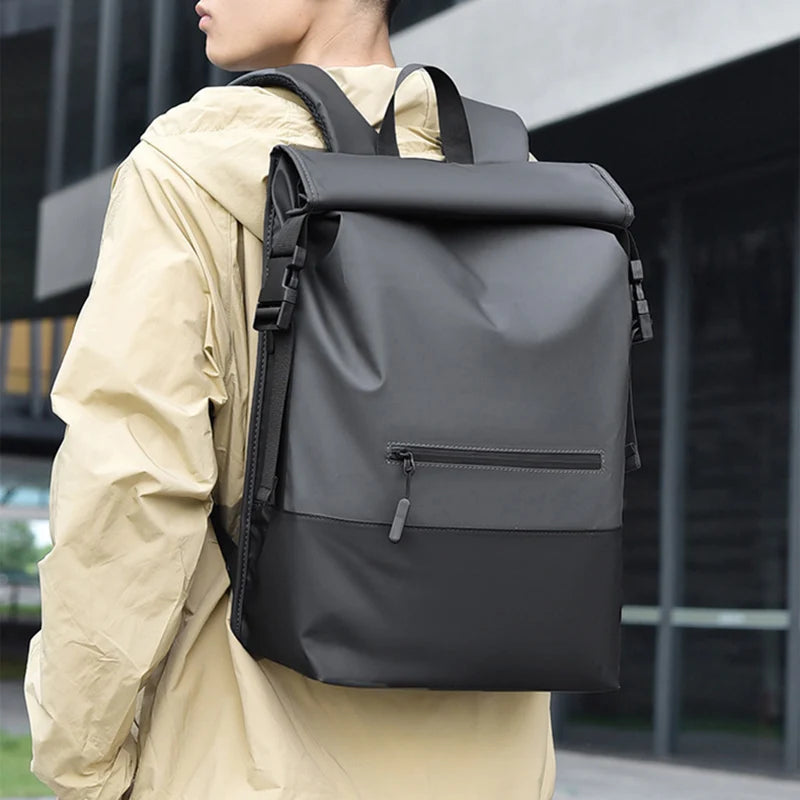 Travel Backpack Outdoor Camping Hikking Climbing Duffel Bag Sport Fitness Rucksack Casual Folding Rolling Mouth Double Knapsack - Clikcy