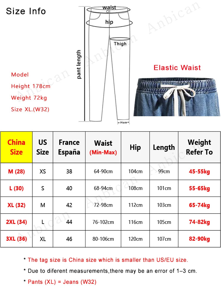 Men's Spring Summer Semi-Wide Leg Jeans Korean Fashion Washed Cotton Casual Denim Pants Black Blue Straight Trousers - Clikcy