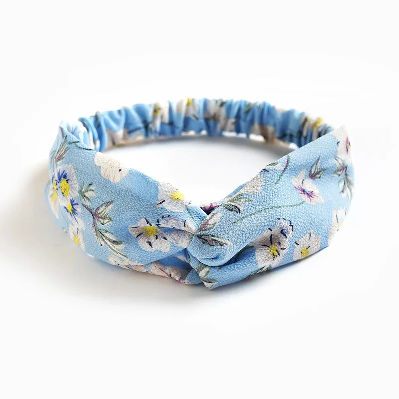 2024 Fashion Women Girls Bohemian Hair Bands Print Headbands Vintage Cross Turban Bandage Bandanas HairBands Hair Accessories