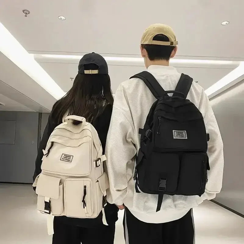 Shoulder bag Men's and Women's Universal Nylon Large Capacity Casual Schoolbag Plug Buckle Computer Backpack Daily Commuting - Clikcy