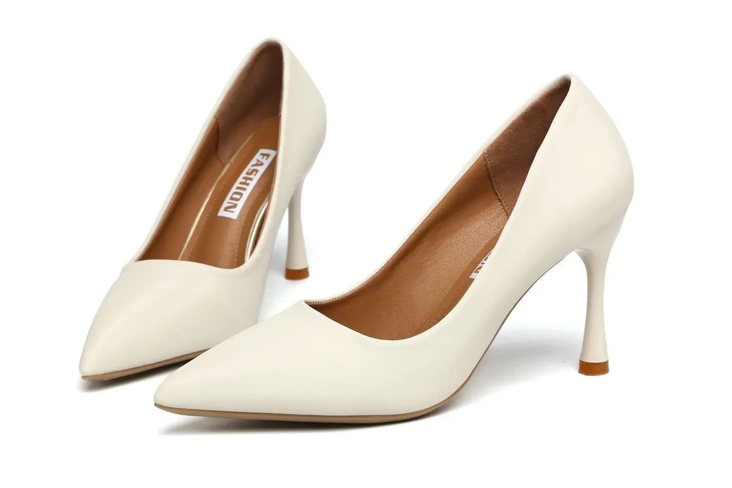 Korean Style Women's Pointed Toe High Heels Slim Fit Professional Work Shoes Solid Color Simple Design Adult Summer Footwear - Clikcy