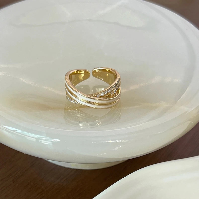 Pearl Ring Female Minority Design Advanced Sense Fashion Personality Adjustable Beimu Vintage Index Finger Ring Jewelry Gift