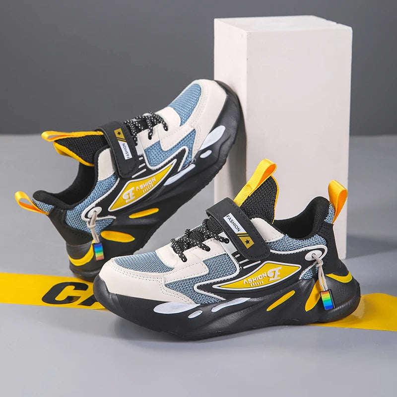 Kids' Sneakers Children Casual Sports Shoes for Boys Breathable Summer Mesh Kids Hook&Loop Students Girls School Running Shoes - Clikcy