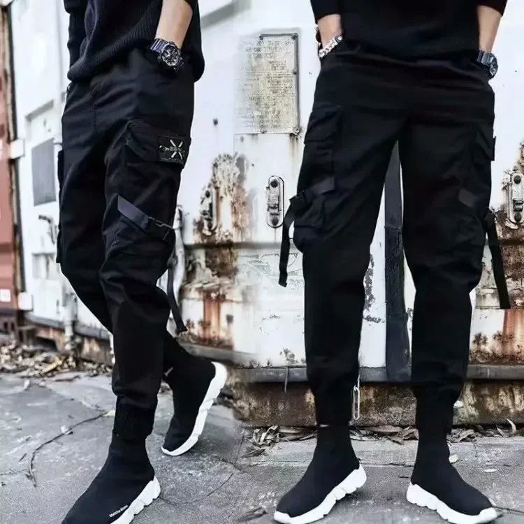 New Streetwear Men's Multi Pockets Cargo Harem Pants Hip Hop Casual Male Track Pants Joggers Trousers Fashion Harajuku Men Pants - Clikcy