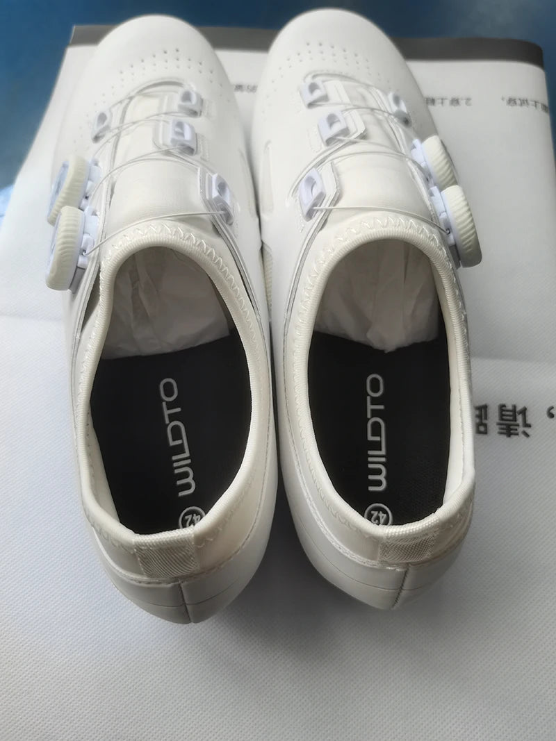 WILDTO Cycling Shoes Mens Road Bike Shoes Flat Speed New Hardness9 Glass Fiber Professional Cycling Sneakers SPD Cleats Footwear - Clikcy