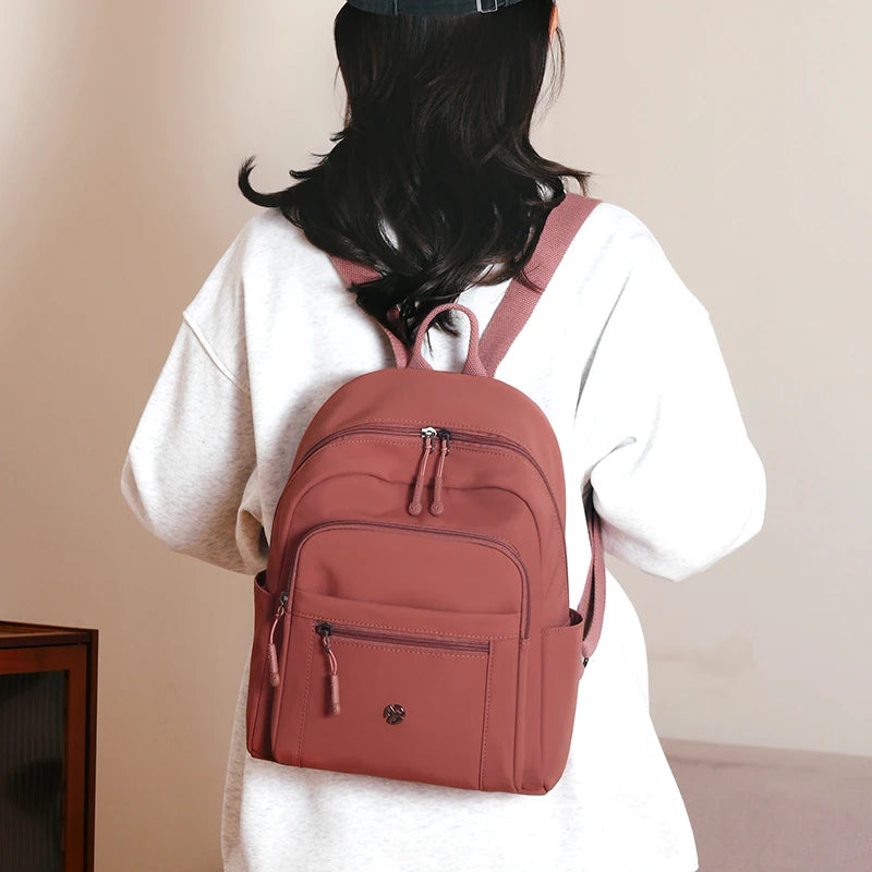 Waterproof Nylon Back Pack Women Multi Pockets Backpacks for Student Daypack Big School Bag Ladies Large Capacity Travel Bag - Clikcy