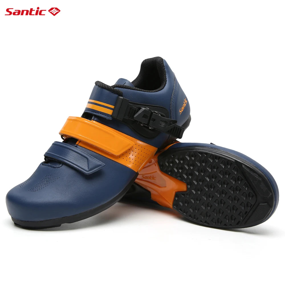 Santic Non-locking Cycling Shoes Rubber Sole Men's Outdoor Road Riding Bicycle Equipment Fashionable Biking Sport Sneakers 36-46 - Clikcy
