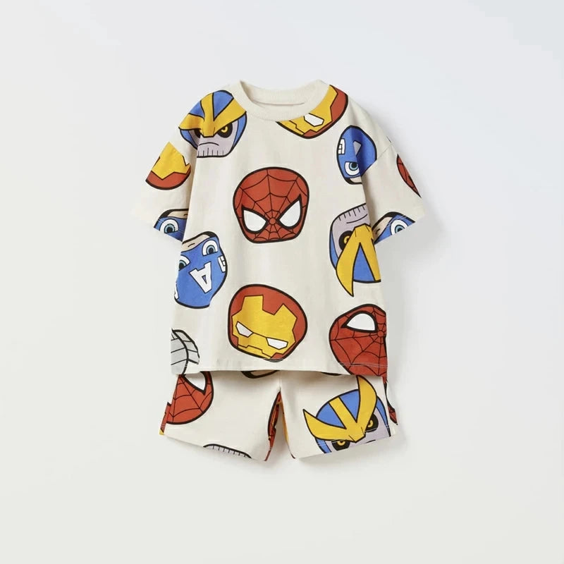 Cartoon Kids Set Mickey Mouse Printed Children's Clothes T-shirt Shorts 2pc/set Toddler Boys Short Sleeved Suit Kids Tracksuits - Clikcy