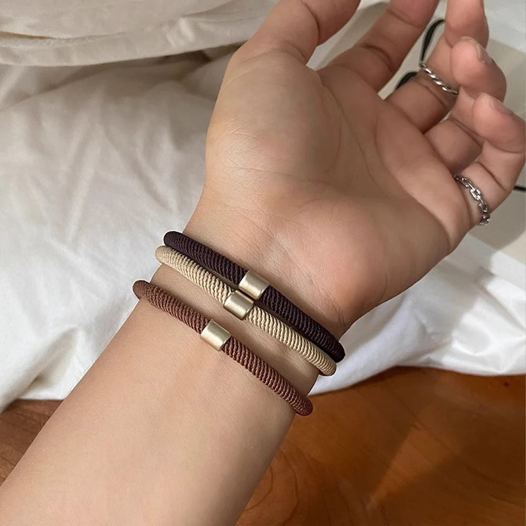 10PCS High elasticity black hair tie headband for women, simple hair tie, versatile, durable ponytail headband headpiece - Clikcy