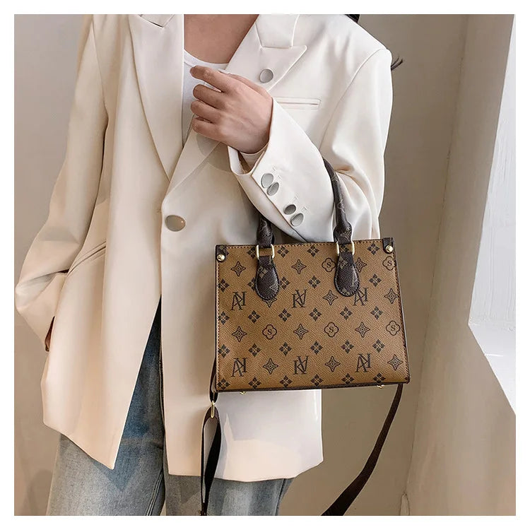 New Women bag Shoulder bag Handbag for women 2025 Crossbody bag pattern PU Portable bucket bag ladies messenger bag - Clikcy