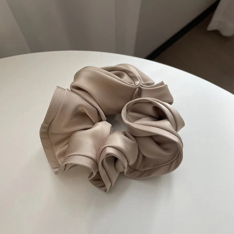 Vintage French Style Solid Large Intestine Twisted Hair Band For Women Girls Sweet Scrunchie Hair Tie Fashion Hair Accessories - Clikcy