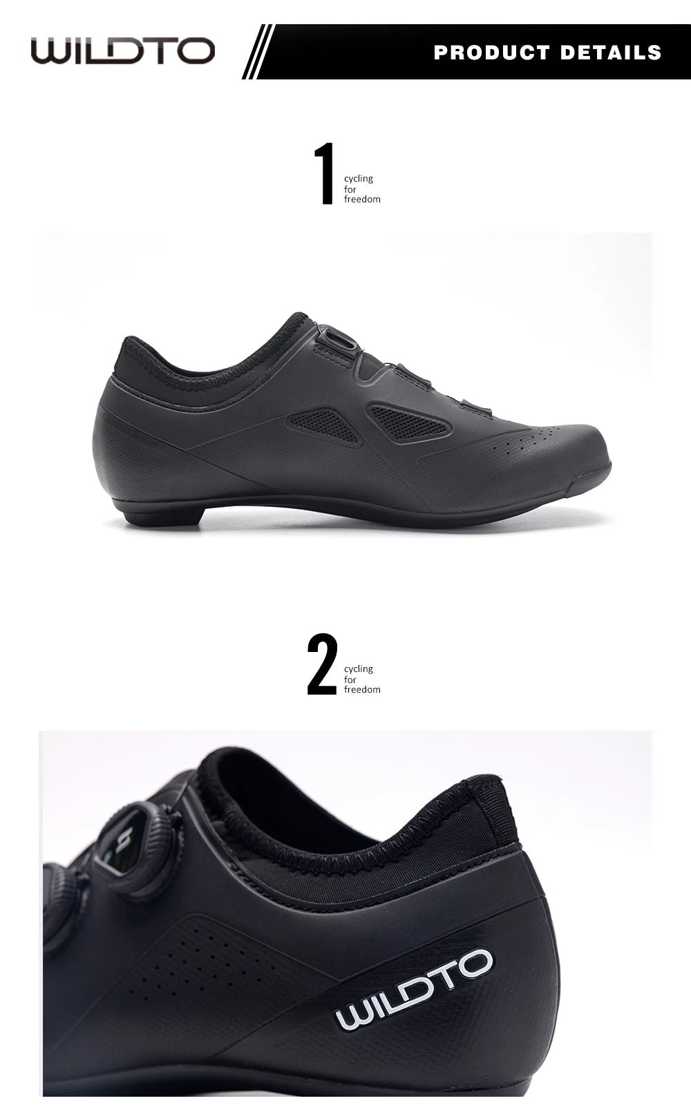 WILDTO Cycling Shoes Mens Road Bike Shoes Flat Speed New Hardness9 Glass Fiber Professional Cycling Sneakers SPD Cleats Footwear - Clikcy